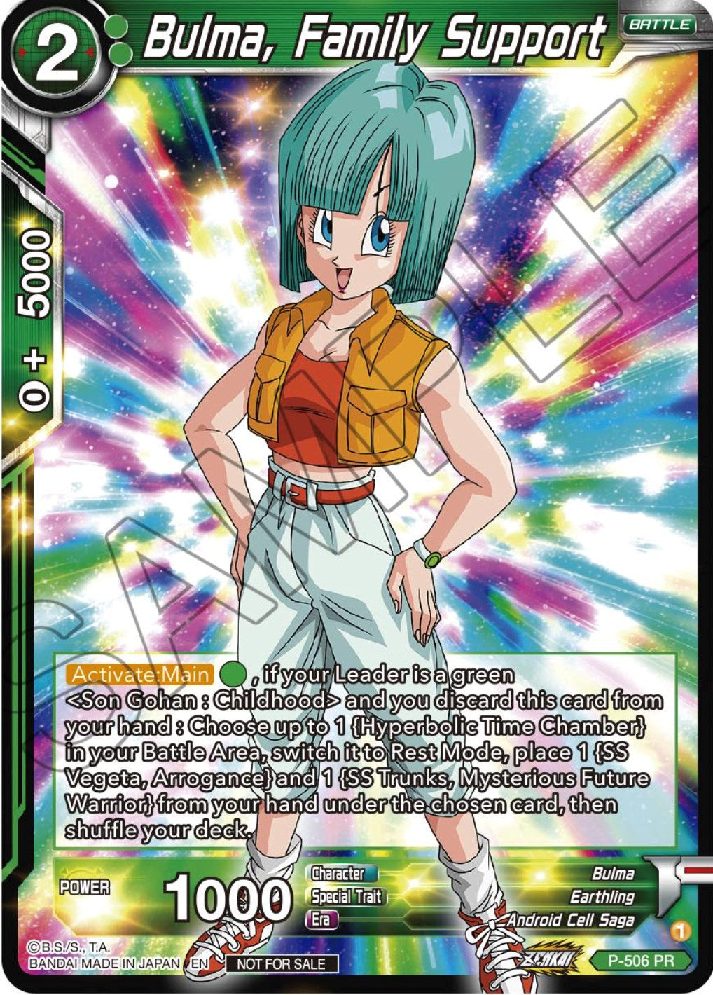Bulma, Family Support (Zenkai Series Tournament Pack Vol.4) (P-506) [Tournament Promotion Cards] | North Valley Games