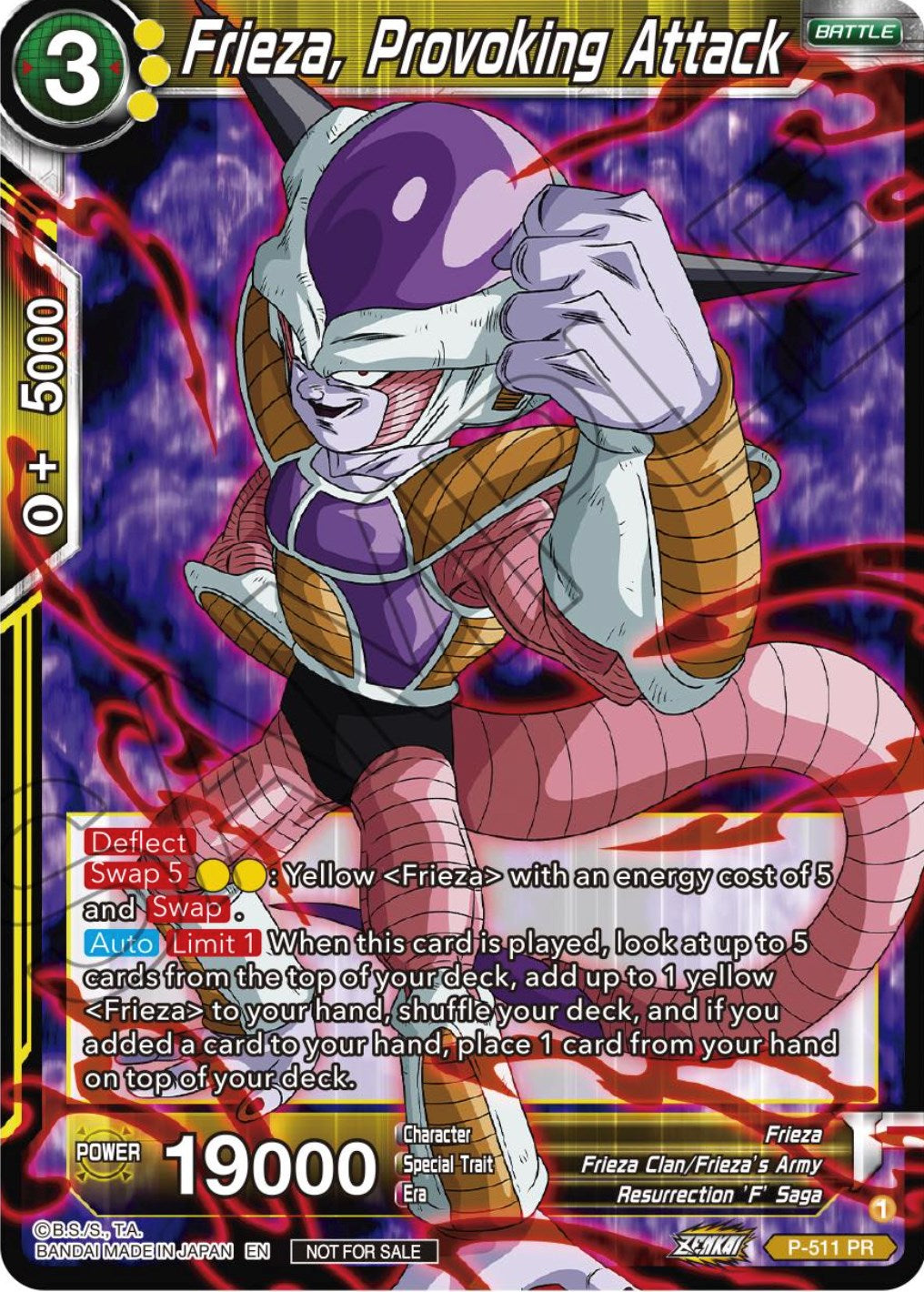 Frieza, Provoking Attack (Zenkai Series Tournament Pack Vol.4) (P-511) [Tournament Promotion Cards] | North Valley Games