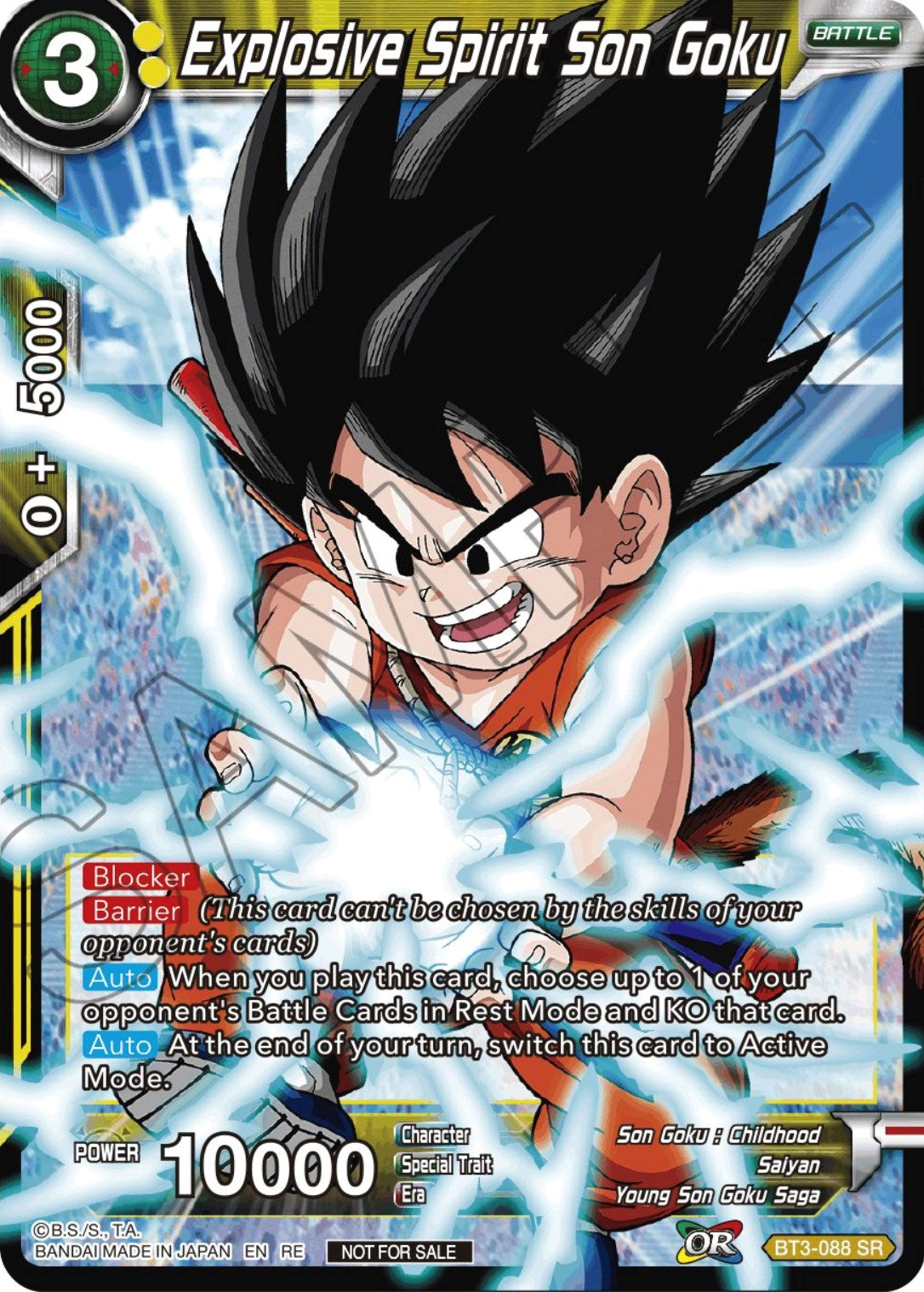 Explosive Spirit Son Goku (Championship Selection Pack 2023 Vol.2) (Silver Foil) (BT3-088) [Tournament Promotion Cards] | North Valley Games