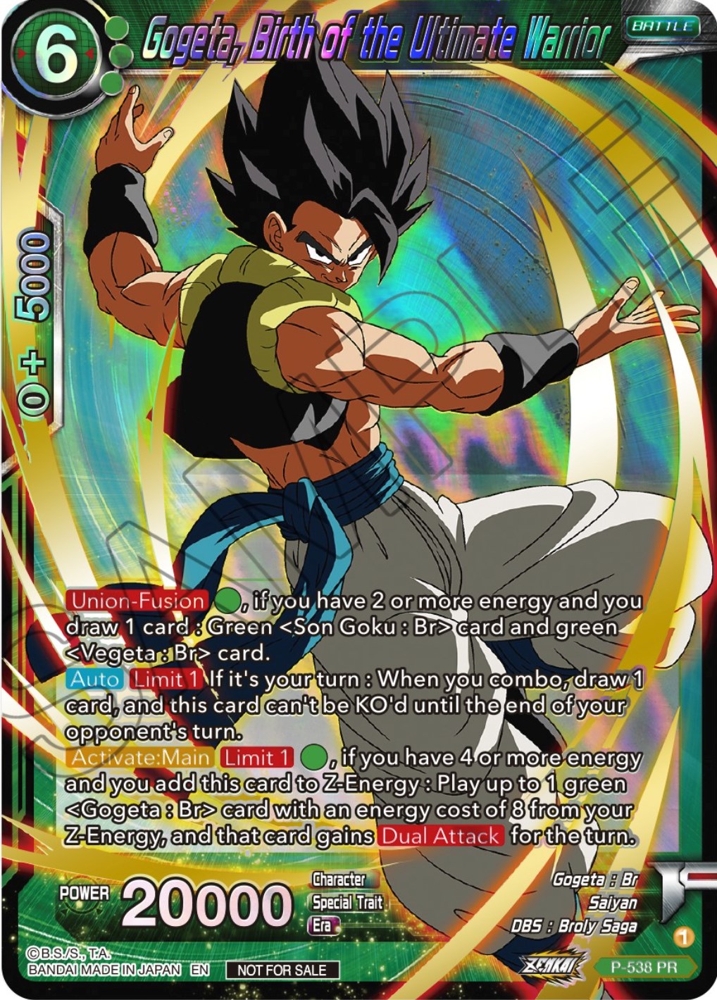 Gogeta, Birth of the Ultimate Warrior (Championship Selection Pack 2023 Vol.2) (Gold-Stamped Shatterfoil) (P-538) [Tournament Promotion Cards] | North Valley Games