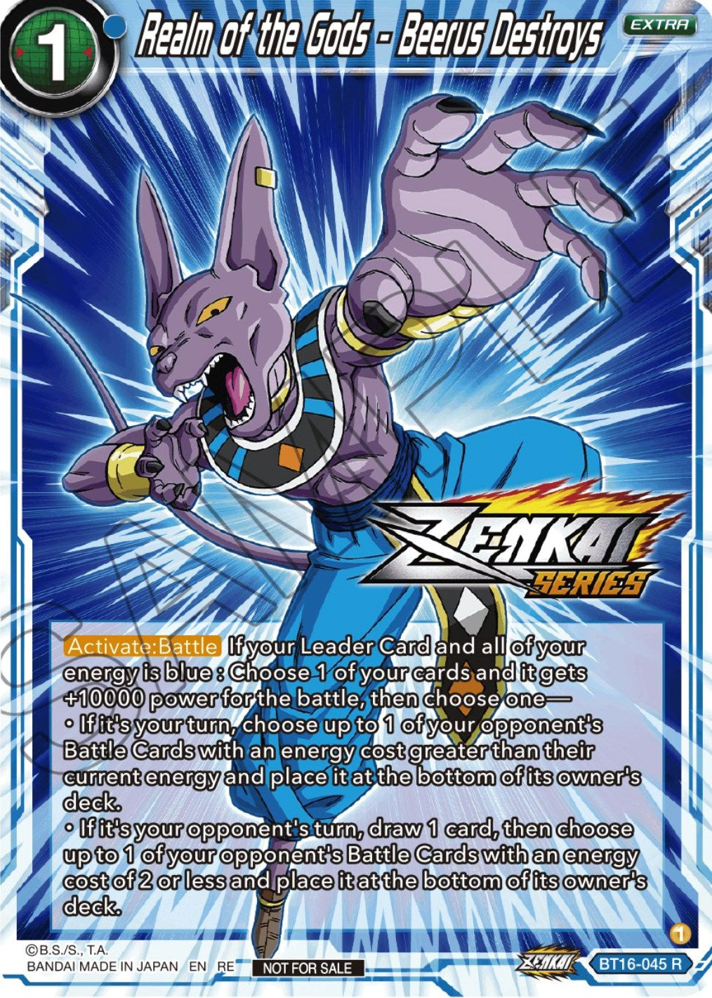 Realm of the Gods - Beerus Destroys (Event Pack 12) (BT16-045) [Tournament Promotion Cards] | North Valley Games
