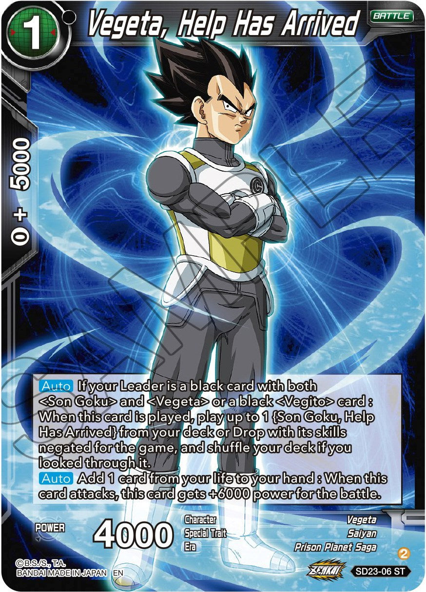 Vegeta, Help Has Arrived (SD23-06) [Critical Blow] | North Valley Games