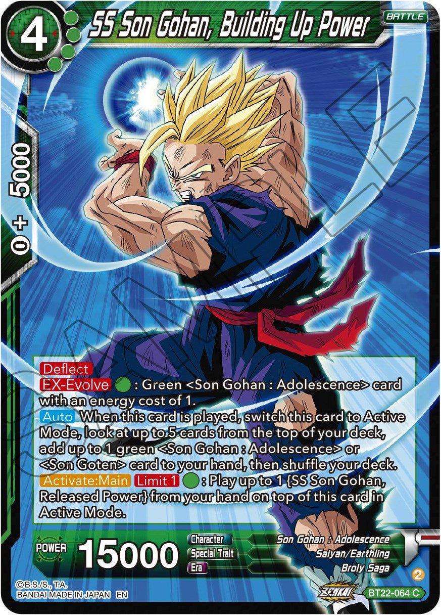 SS Son Gohan, Building Up Power (BT22-064) [Critical Blow] | North Valley Games
