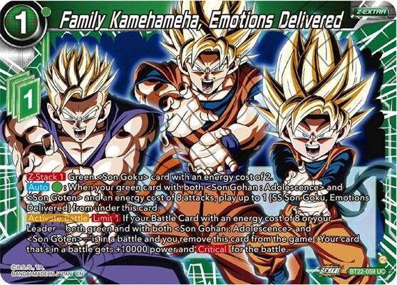 Family Kamehameha, Emotions Delivered (BT22-059) [Critical Blow] | North Valley Games