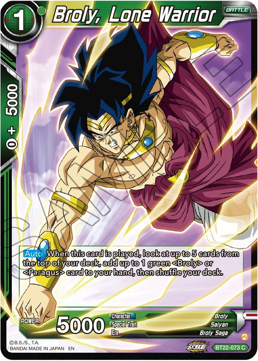 Broly, Lone Warrior (BT22-073) [Critical Blow] | North Valley Games