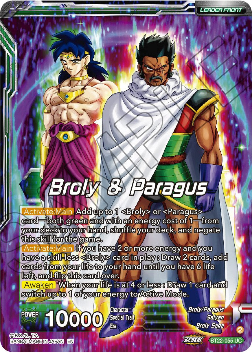 Broly & Paragus // SS Broly, Devil of Destruction (BT22-055) [Critical Blow] | North Valley Games