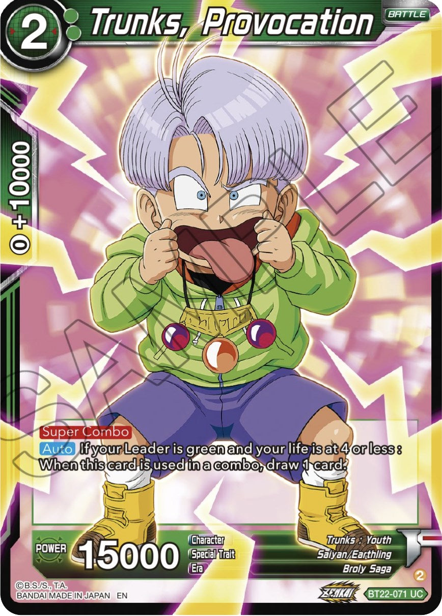 Trunks, Provocation (BT22-071) [Critical Blow] | North Valley Games