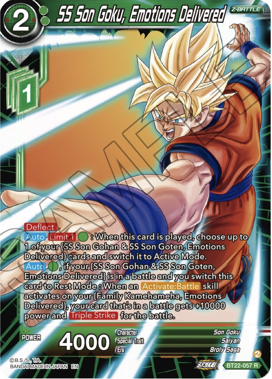 SS Son Goku, Emotions Delivered (BT22-057) [Critical Blow] | North Valley Games