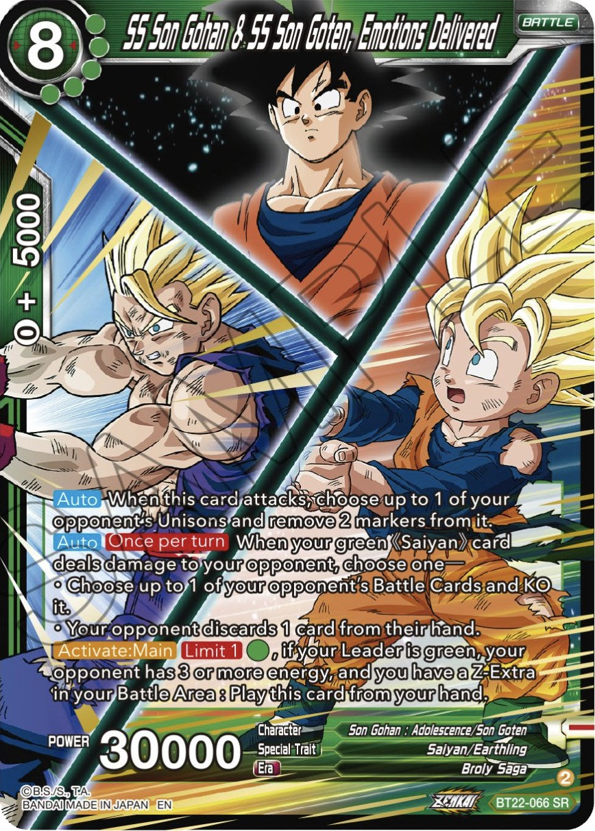 SS Son Gohan & SS Son Goten, Emotions Delivered (BT22-066) [Critical Blow] | North Valley Games