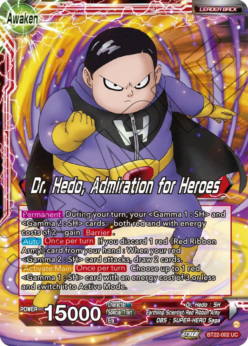 Dr. Hedo // Dr Hedo, Admiration for Heroes (BT22-002) [Critical Blow] | North Valley Games
