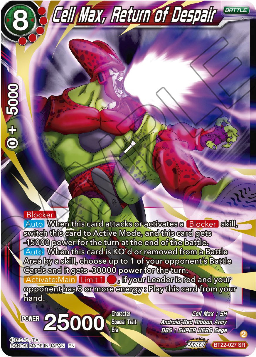 Cell Max, Return of Despair (BT22-027) [Critical Blow] | North Valley Games