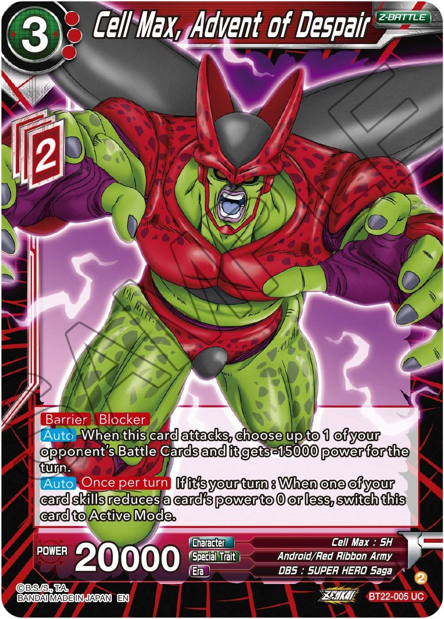 Cell Max, Advent of Despair (BT22-005) [Critical Blow] | North Valley Games