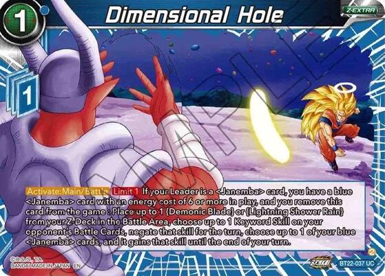 Dimensional Hole (BT22-037) [Critical Blow] | North Valley Games