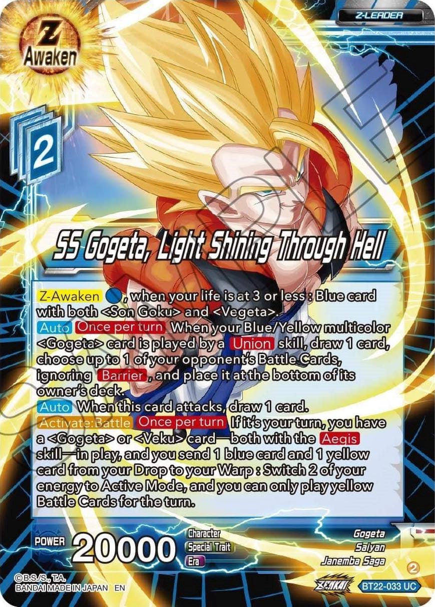 SS Gogeta, Light Shining Through Hell (BT22-033) [Critical Blow] | North Valley Games