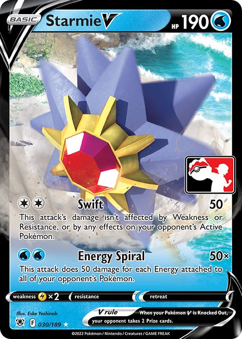 Starmie V (030/189) [Prize Pack Series Three] | North Valley Games