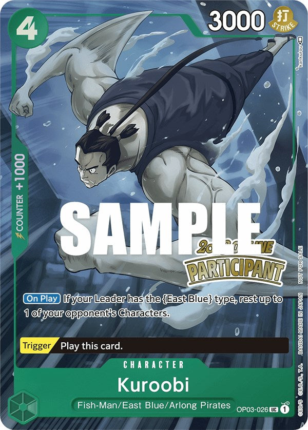 Kuroobi (Online Regional 2023) [Participant] [One Piece Promotion Cards] | North Valley Games