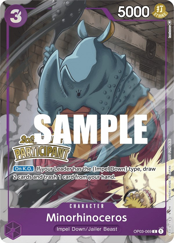 Minorhinoceros (Online Regional 2023) [Participant] [One Piece Promotion Cards] | North Valley Games