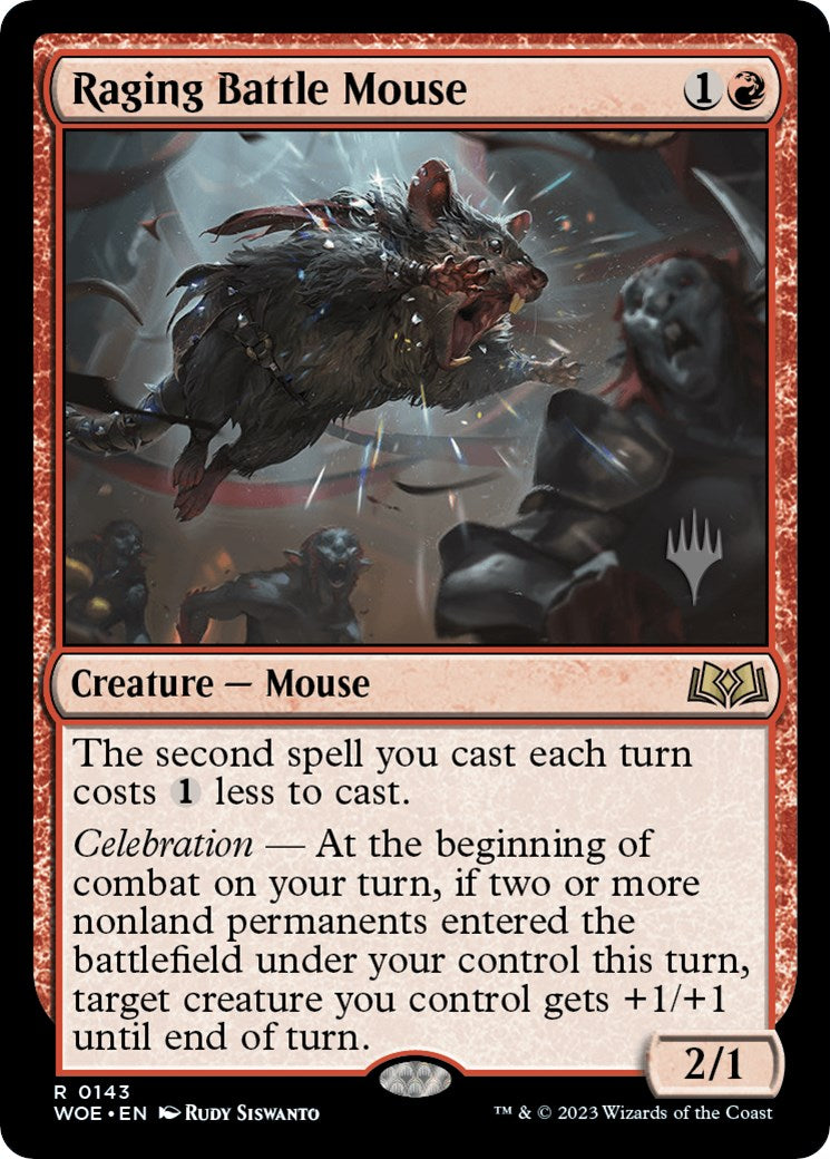 Raging Battle Mouse (Promo Pack) [Wilds of Eldraine Promos] | North Valley Games