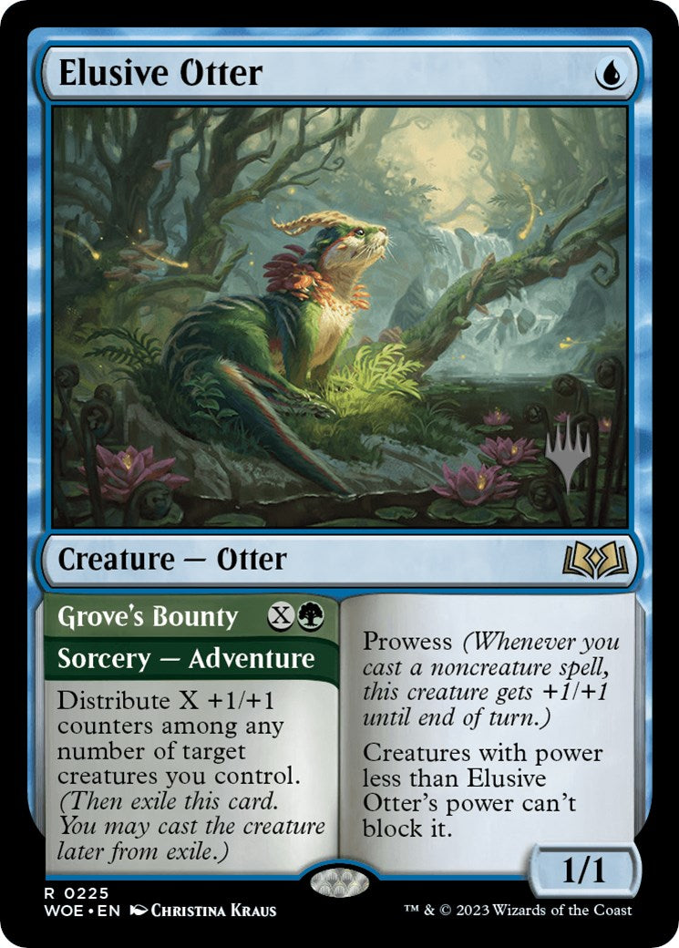 Elusive Otter // Grove's Bounty (Promo Pack) [Wilds of Eldraine Promos] | North Valley Games