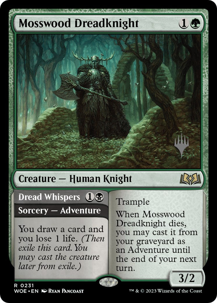 Mosswood Dreadknight // Dread Whispers (Promo Pack) [Wilds of Eldraine Promos] | North Valley Games