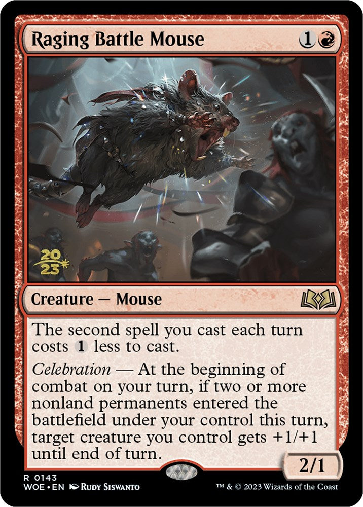 Raging Battle Mouse [Wilds of Eldraine Prerelease Promos] | North Valley Games