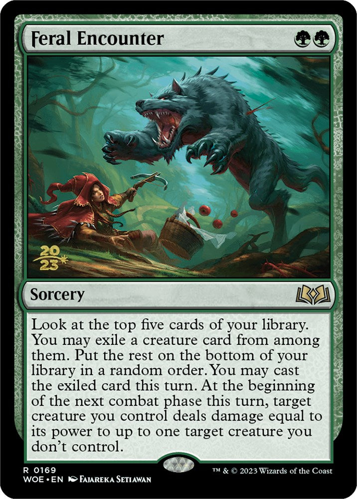 Feral Encounter [Wilds of Eldraine Prerelease Promos] | North Valley Games