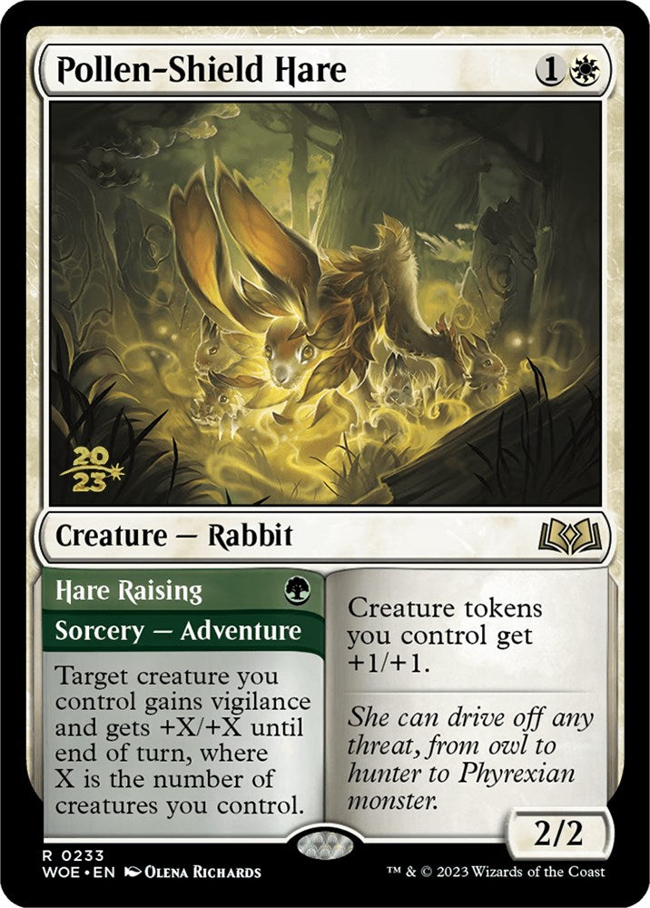 Pollen-Shield Hare // Hare Raising (Promo Pack) [Wilds of Eldraine Promos] | North Valley Games