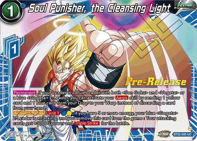 Soul Punisher, the Cleansing Light (BT22-035) [Critical Blow Prerelease Promos] | North Valley Games