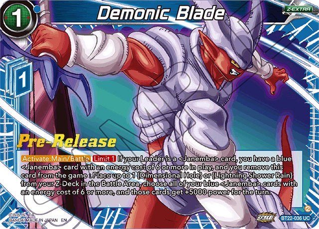 Demonic Blade (BT22-036) [Critical Blow Prerelease Promos] | North Valley Games