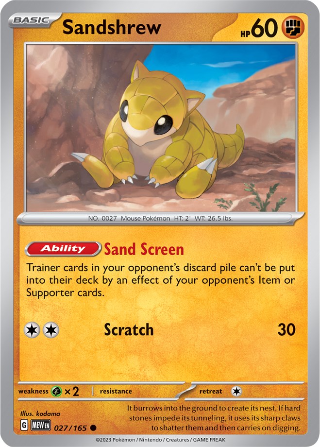 Sandshrew (027/165) [Scarlet & Violet: 151] | North Valley Games