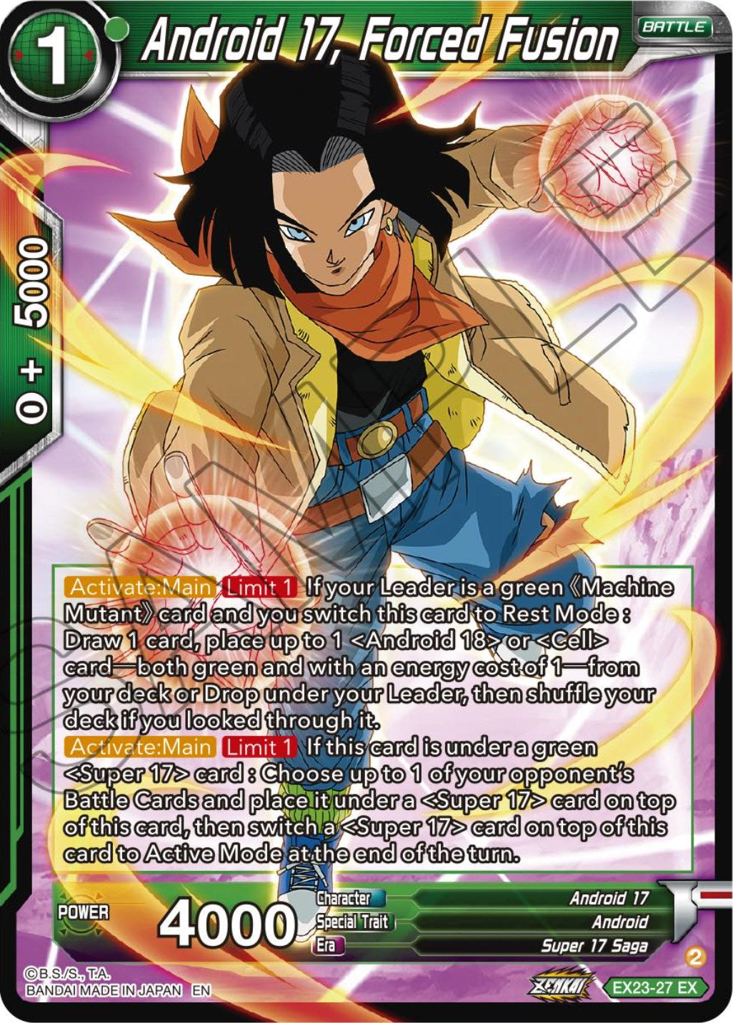Android 17, Forced Fusion (EX23-27) [Ultimate Deck 2023] | North Valley Games