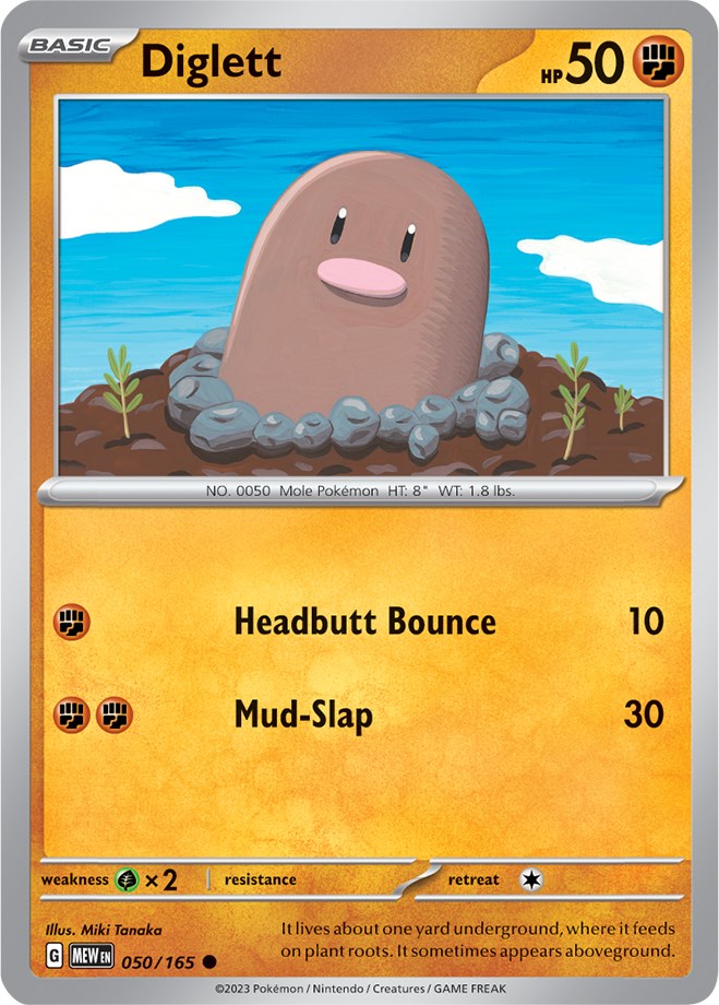 Diglett (050/165) [Scarlet & Violet: 151] | North Valley Games