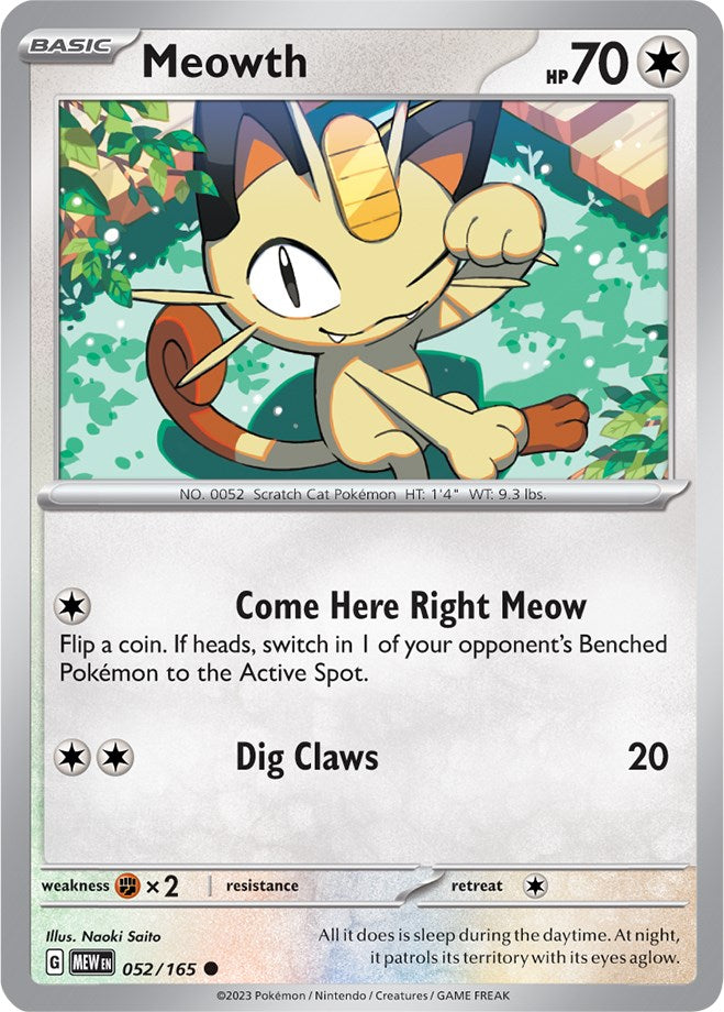 Meowth (052/165) [Scarlet & Violet: 151] | North Valley Games
