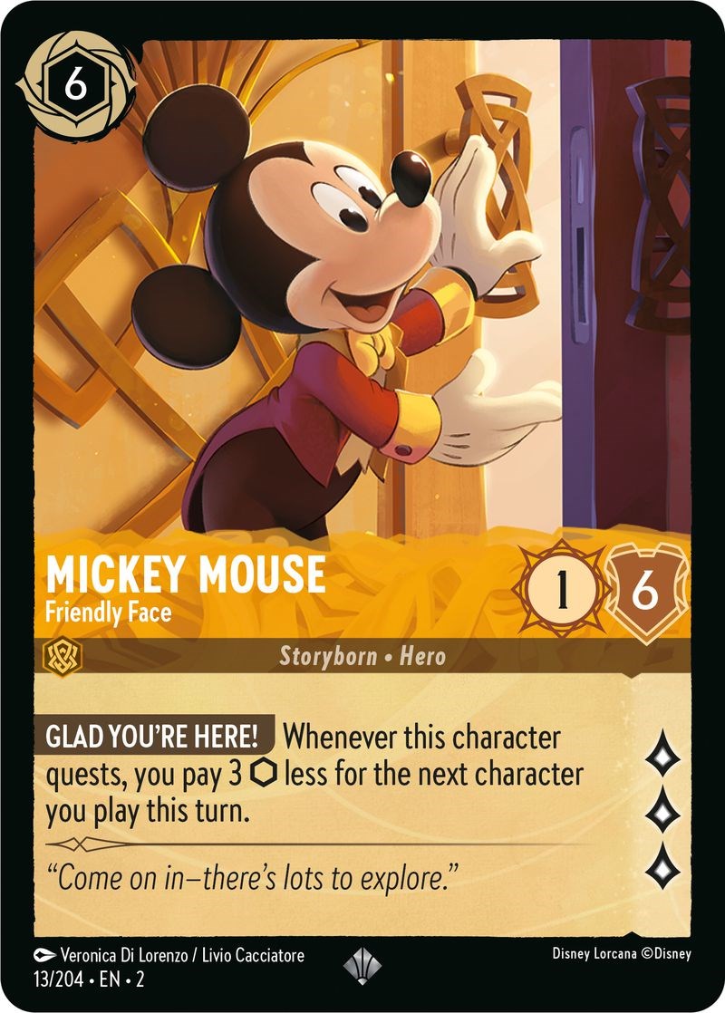 Mickey Mouse - Friendly Face (13/204) [Rise of the Floodborn] | North Valley Games