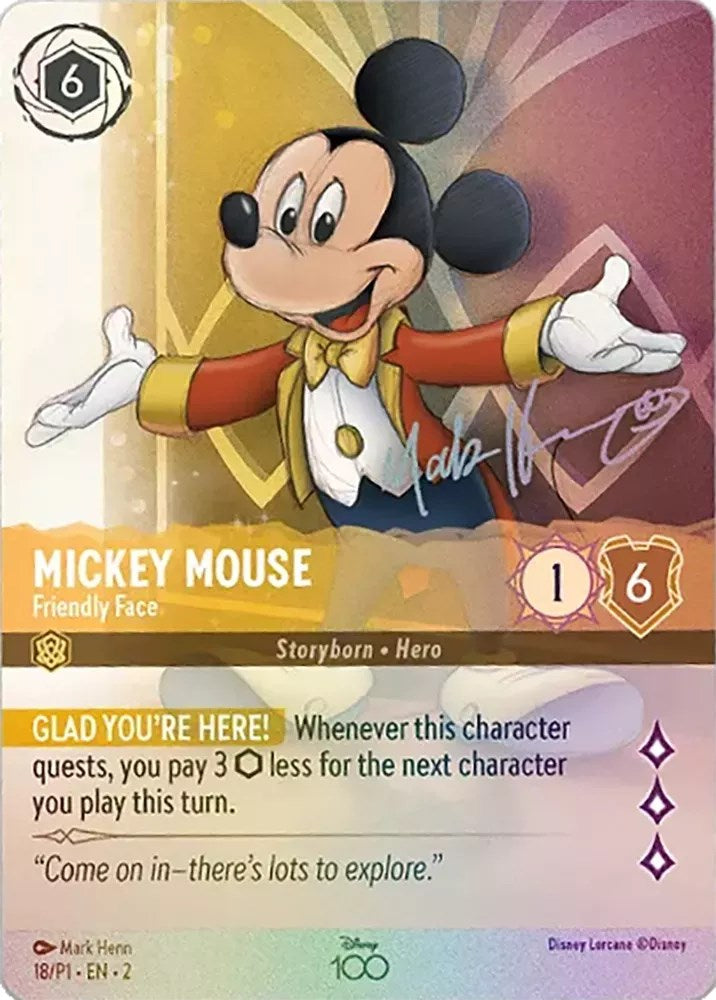Mickey Mouse - Friendly Face (Alternate Art) (18) [Disney100 Promos] | North Valley Games