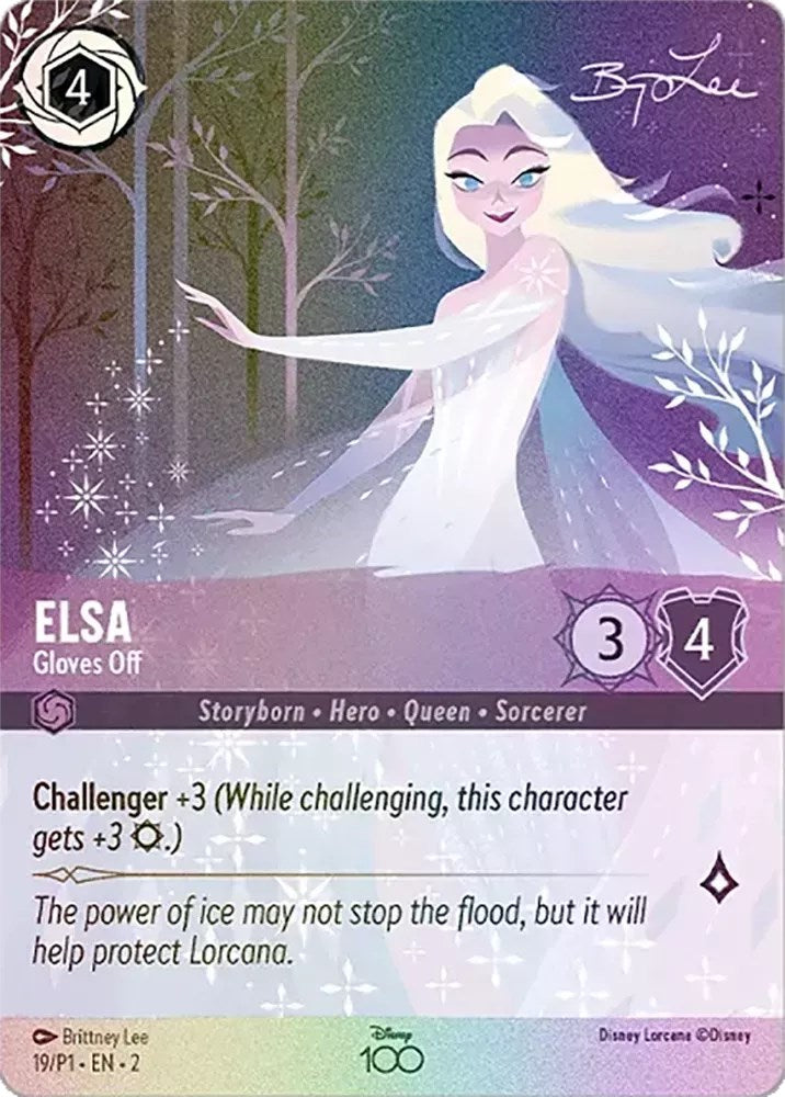 Elsa - Gloves Off (Alternate Art) (19) [Disney100 Promos] | North Valley Games