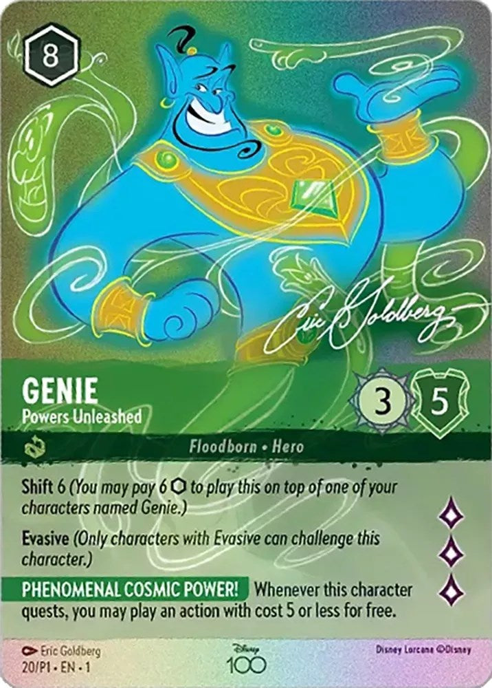 Genie - Powers Unleashed (Alternate Art) (20) [Disney100 Promos] | North Valley Games