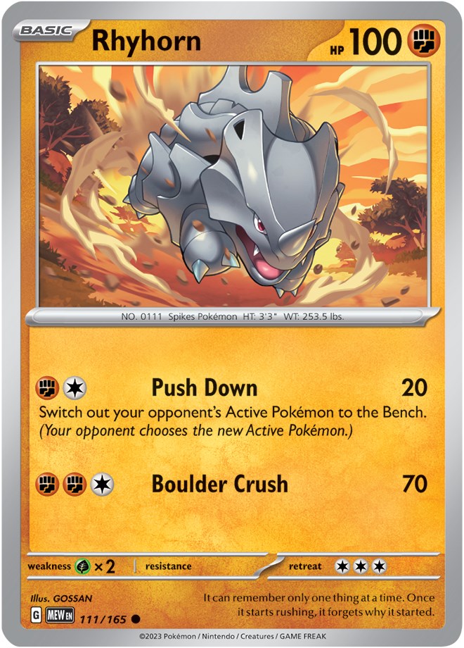 Rhyhorn (111/165) [Scarlet & Violet: 151] | North Valley Games