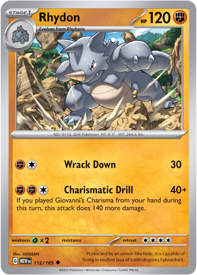 Rhydon (112/165) [Scarlet & Violet: 151] | North Valley Games