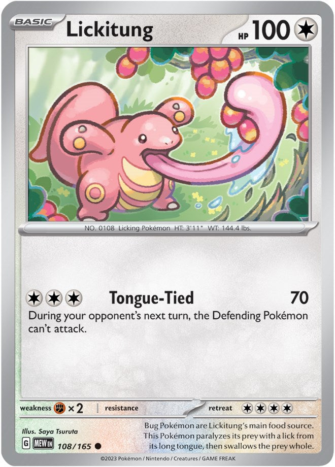 Lickitung (108/165) [Scarlet & Violet: 151] | North Valley Games