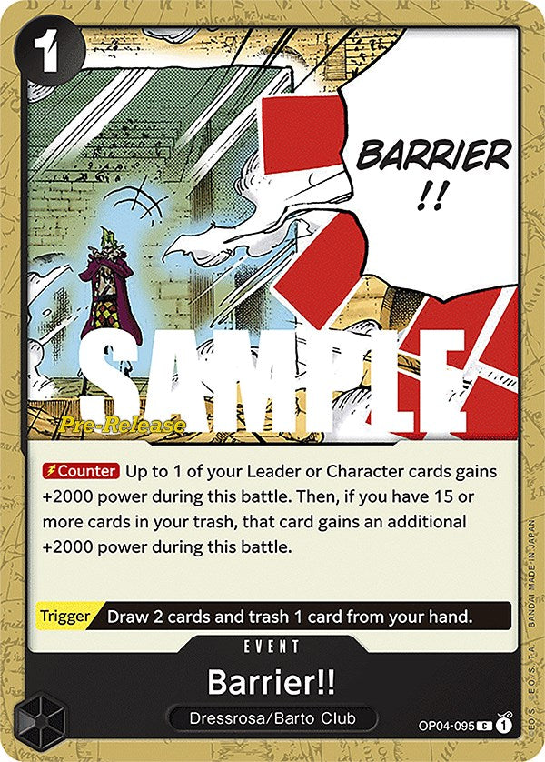Barrier!! [Kingdoms of Intrigue Pre-Release Cards] | North Valley Games