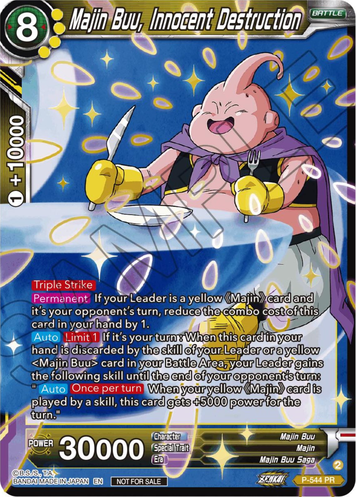 Majin Buu, Innocent Destruction (Championship Selection Pack 2023 Vol.3) (Gold-Stamped) (P-544) [Tournament Promotion Cards] | North Valley Games