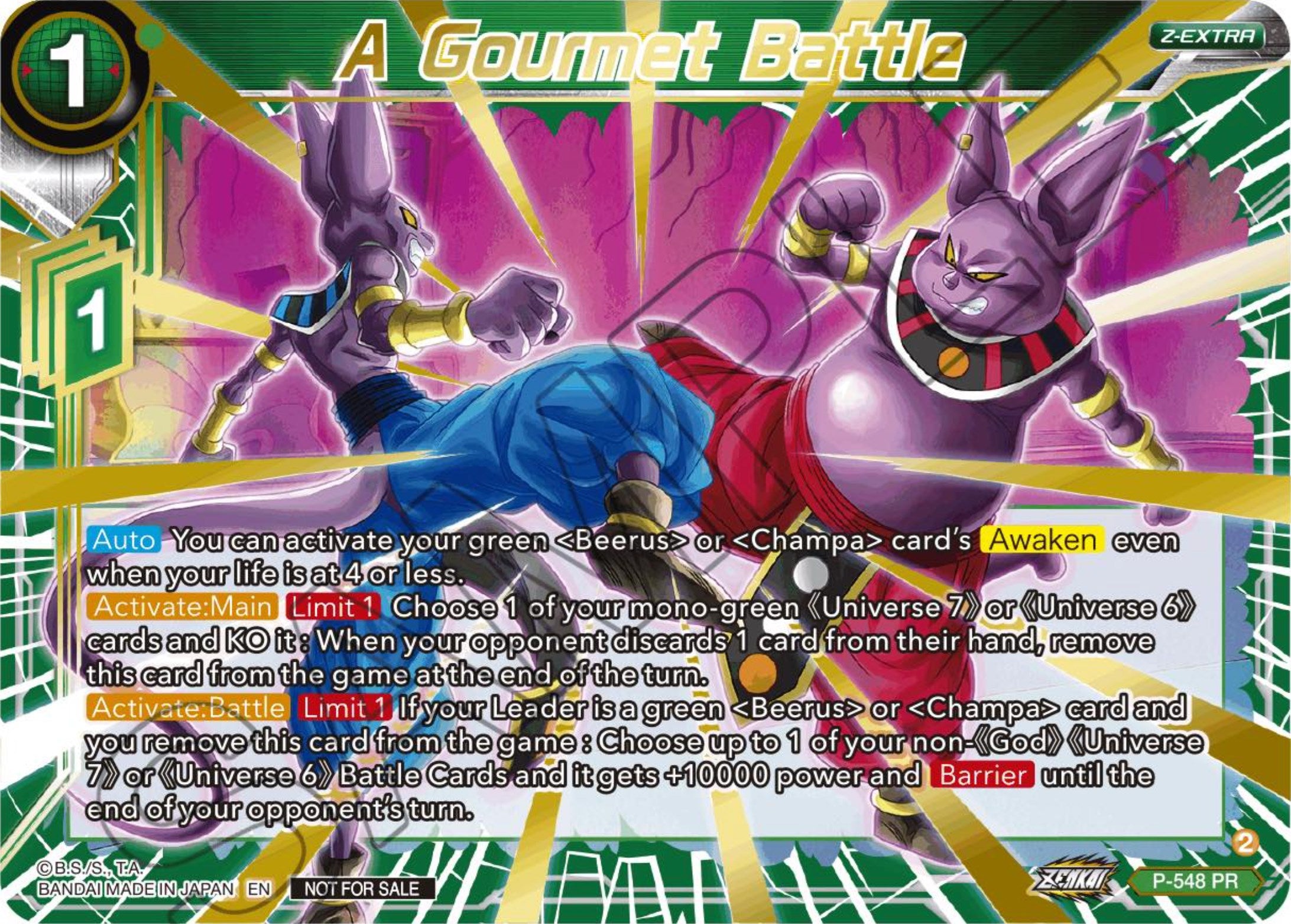 A Gourmet Battle (Championship Z Extra Card Pack 2023) (Gold-Stamped) (P-548) [Tournament Promotion Cards] | North Valley Games
