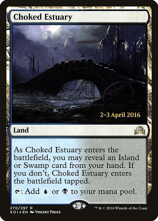 Choked Estuary [Shadows over Innistrad Prerelease Promos] | North Valley Games
