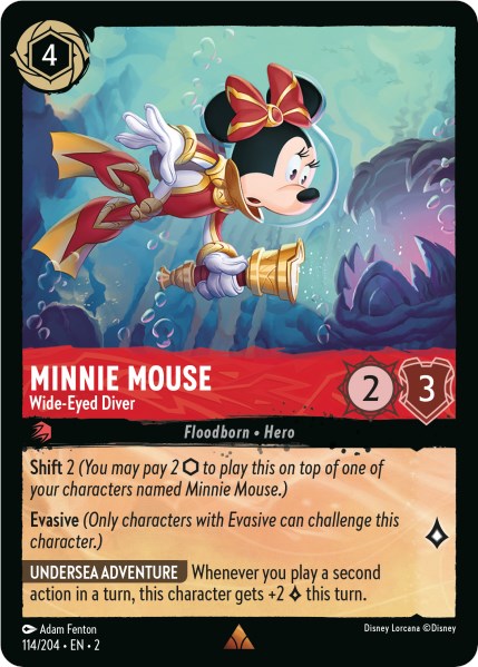 Minnie Mouse - Wide-Eyed Diver (114/204) [Rise of the Floodborn] | North Valley Games