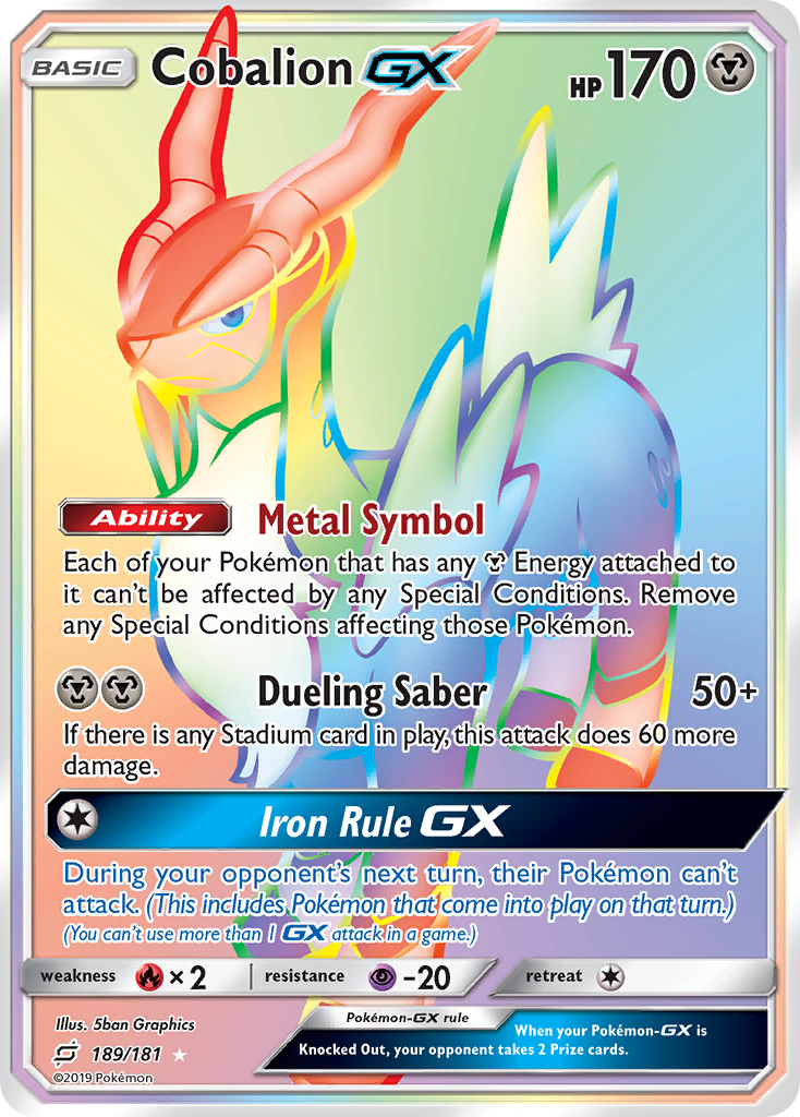 Cobalion GX (189/181) [Sun & Moon: Team Up] | North Valley Games
