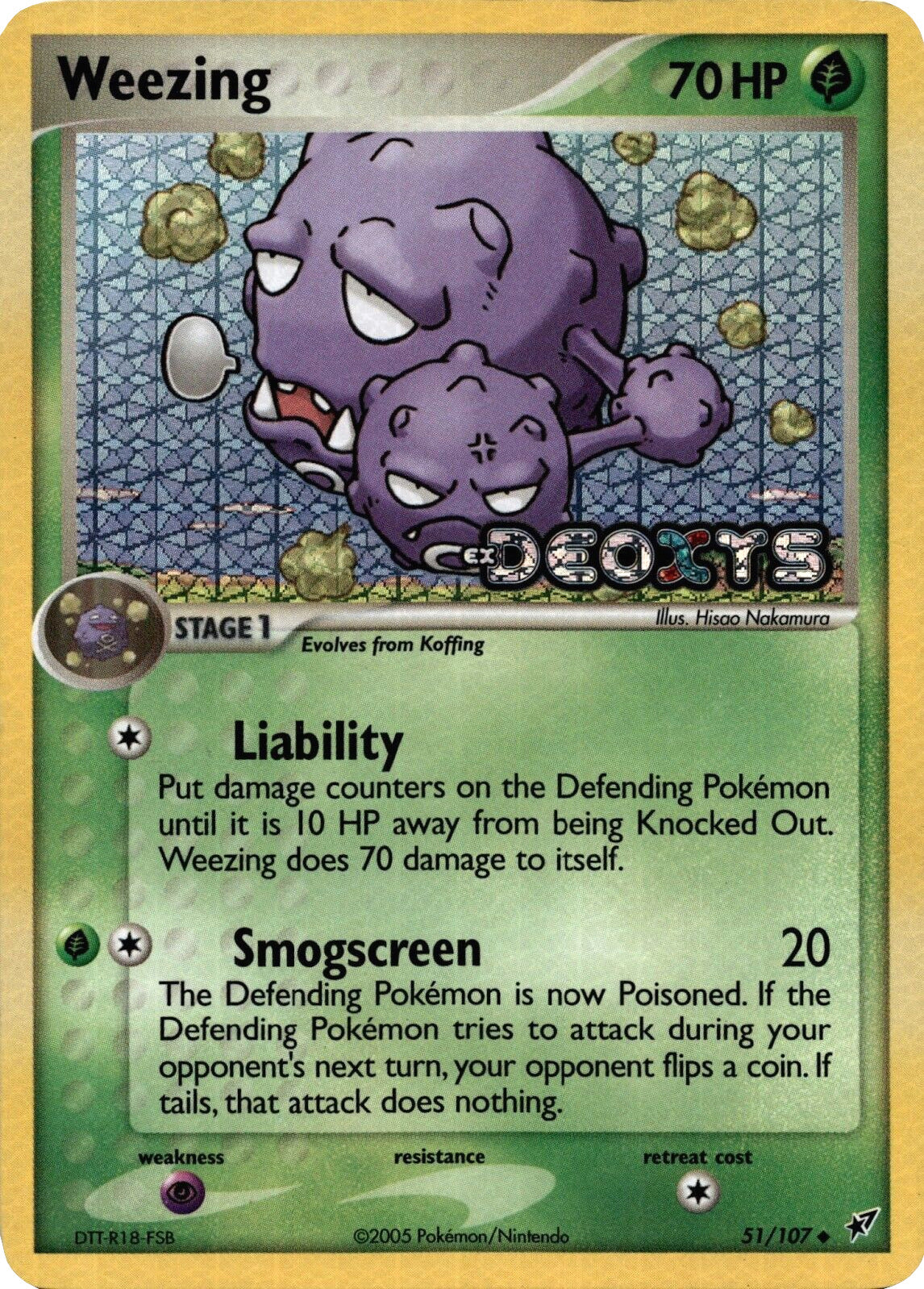 Weezing (51/107) (Stamped) [EX: Deoxys] | North Valley Games