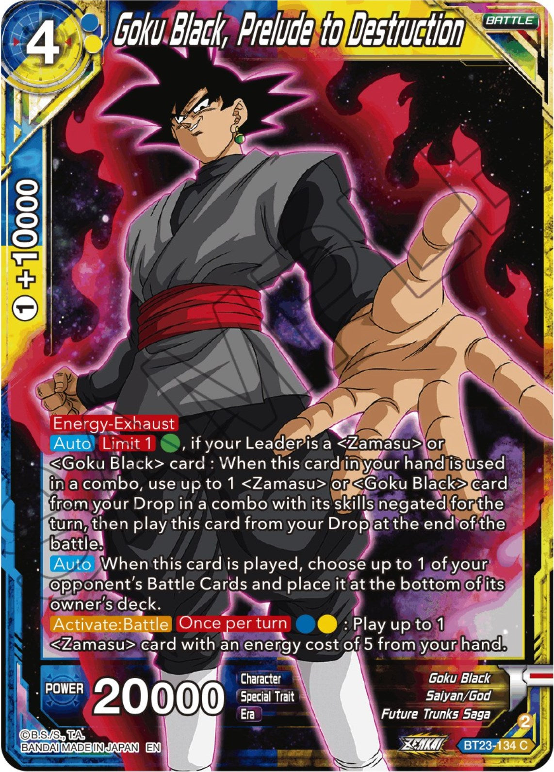 Goku Black, Prelude to Destruction (BT23-134) [Perfect Combination] | North Valley Games