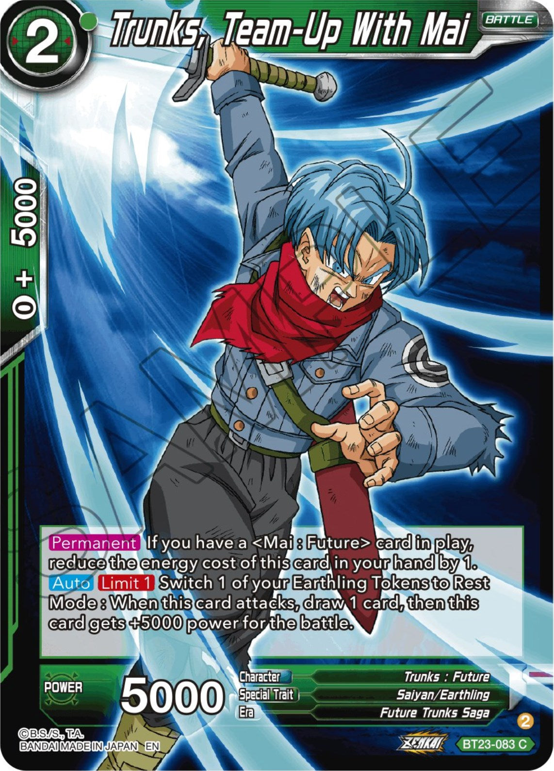 Trunks, Team-Up With Mai (BT23-083) [Perfect Combination] | North Valley Games