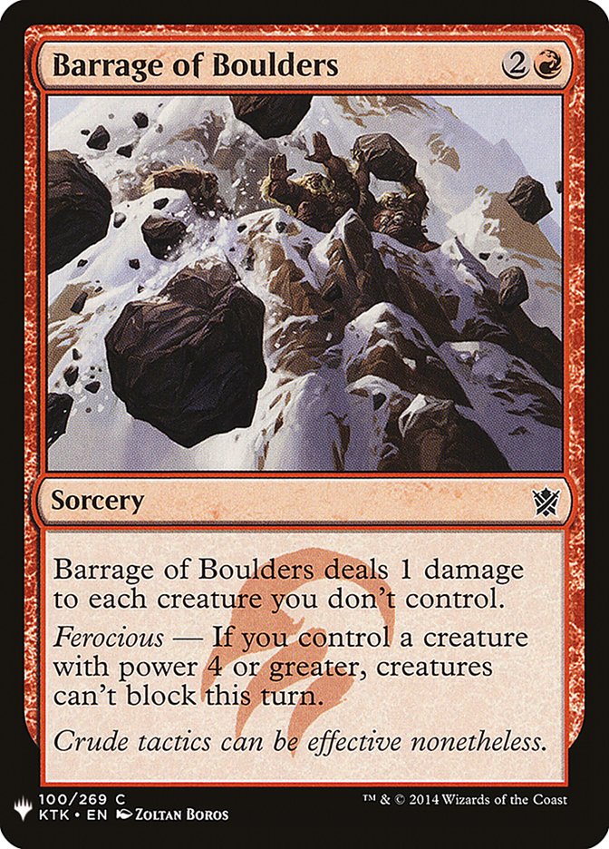 Barrage of Boulders [Mystery Booster] | North Valley Games